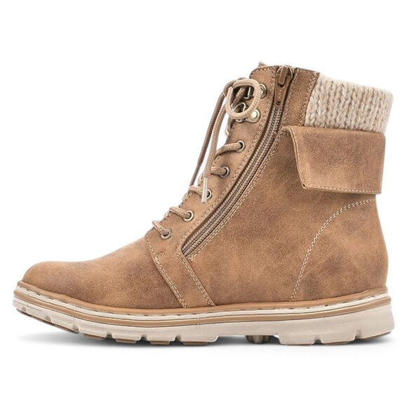 Women's Cliffs Kaylee Bootie by Cliffs in Tan Fabric - Picture 4 of 6